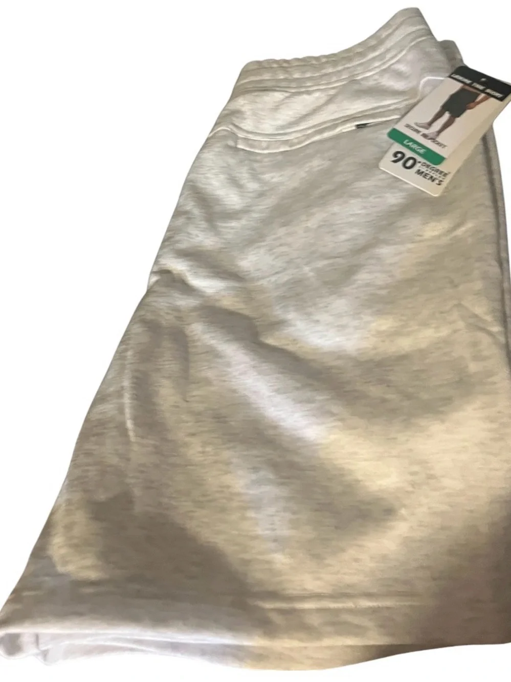 90 Degree By Reflex Light Gray Men's Drawstring Sweatshorts Size L